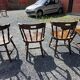 4 fauteuils bistrot style western en hêtre