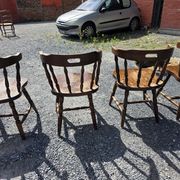 4 western-style bistro chairs in beech wood
