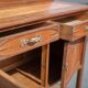 Buffet desserte bois vintage, meuble avec miroir, meuble de rangement