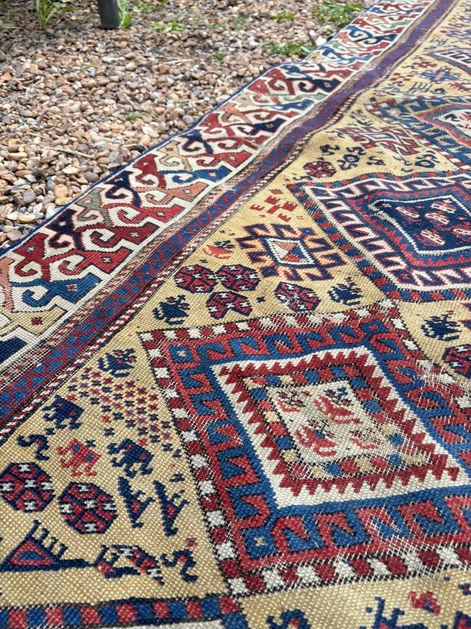 Persian Corridor Rug Antique Handwoven 85x340 Tribal Boho Turkish Kurdish