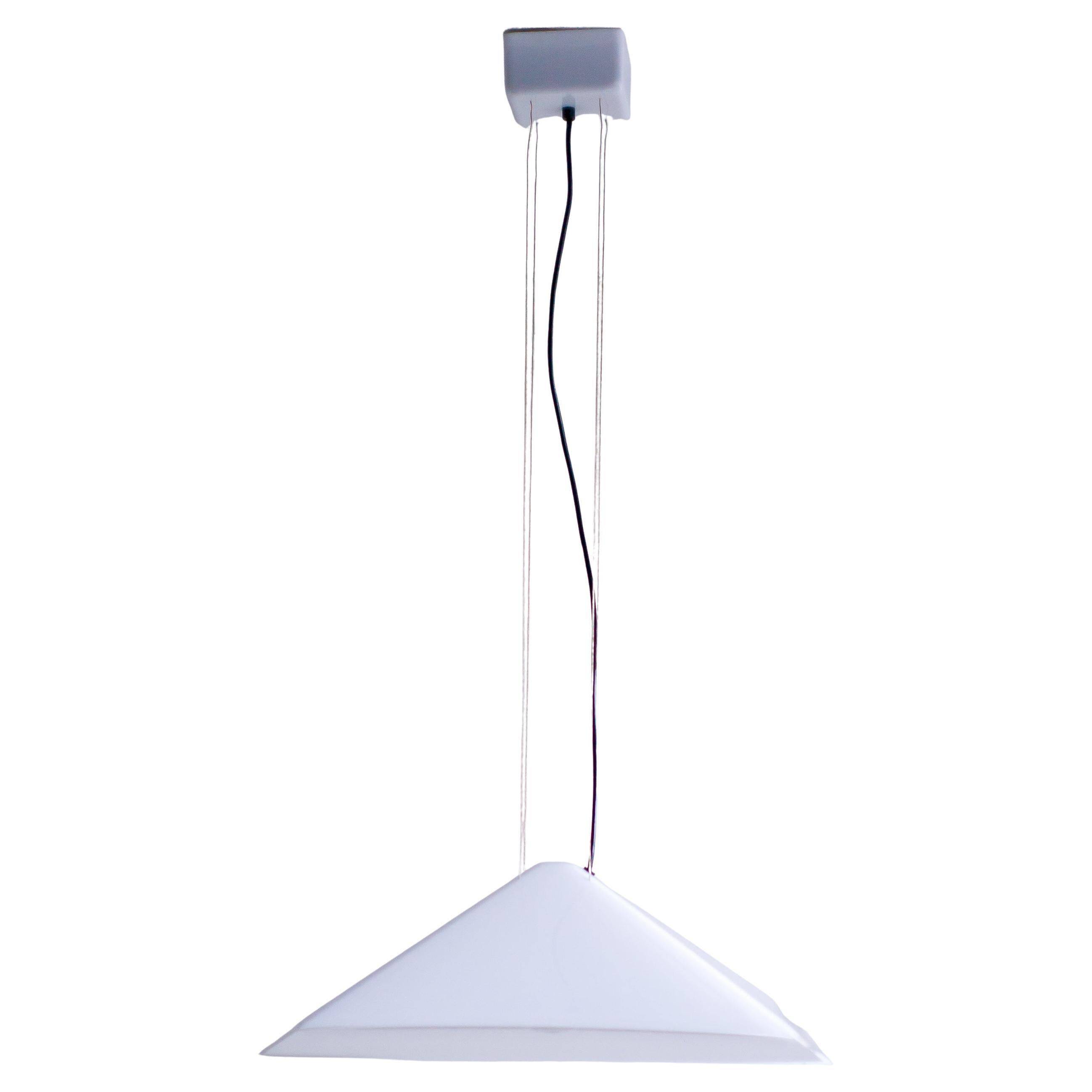 Large pyramid pendant iGuzzini - adjustable height, plexiglass, Italy 1980