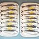 Set of 2 dishes decorated with fish, mackerel or sardines Geneviève Lethu