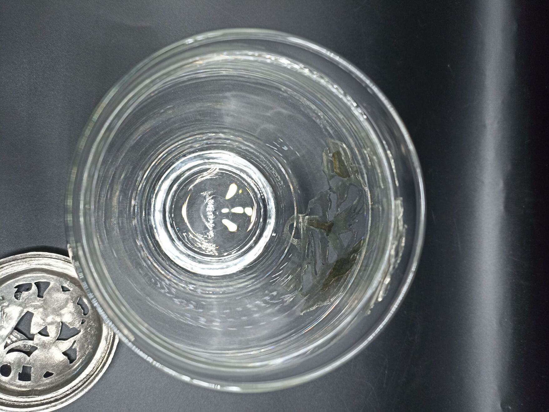 Covered jar / glass and openwork tin vase - Daffodils