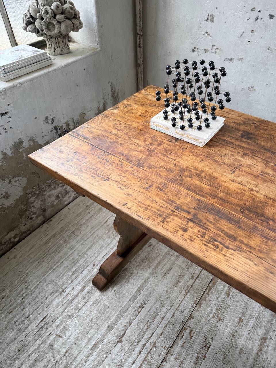 Monastery-style farmhouse table, pine, 210cm