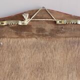 Vintage mail holder and matching plant holder in red painted wood - floral decor - 1970s