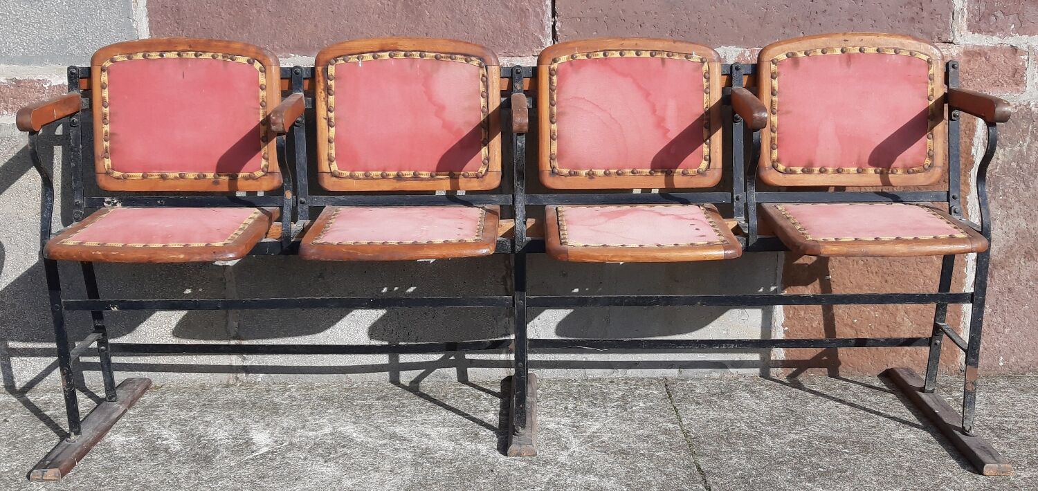 4 seater cinema bench