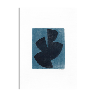 Painting on paper illustration M395 signed Eawy