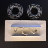 Double "spring" wall light Andréa Lazzari. Vintage.