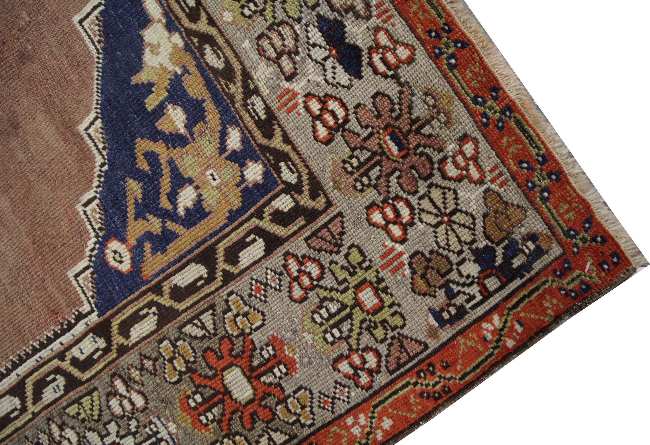 Handwoven vintage turkish wool rug- 128x187cm