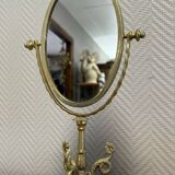 Empire style table mirror in gilded bronze