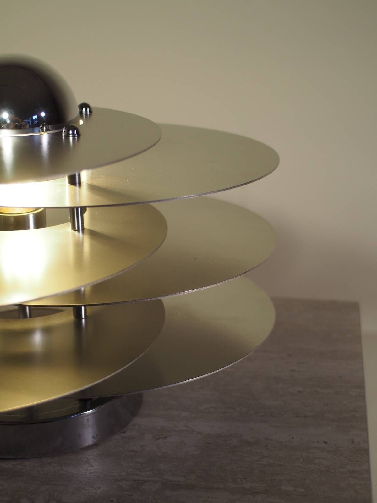 Space Age layered Italian table lamp- Italy, 1960s