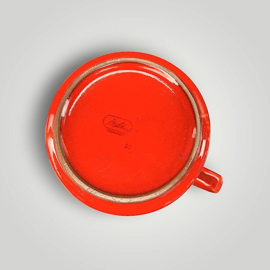 Vintage Melitta Ceracron coffee set – scarlet red – 1970s