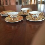 Coffee cups or mocha with romantic scenes