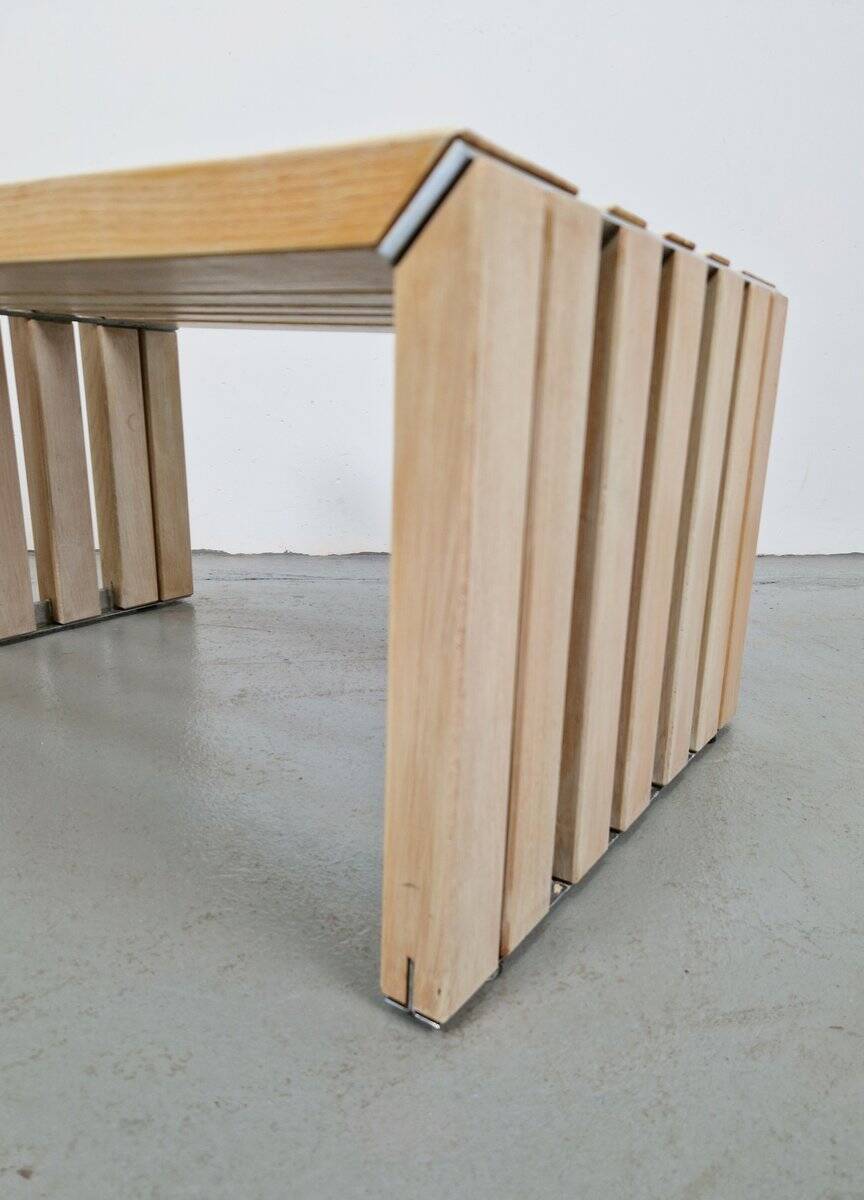 Slat Bench Coffee Table by Walter Antonis for 't Spectrum, 1970s