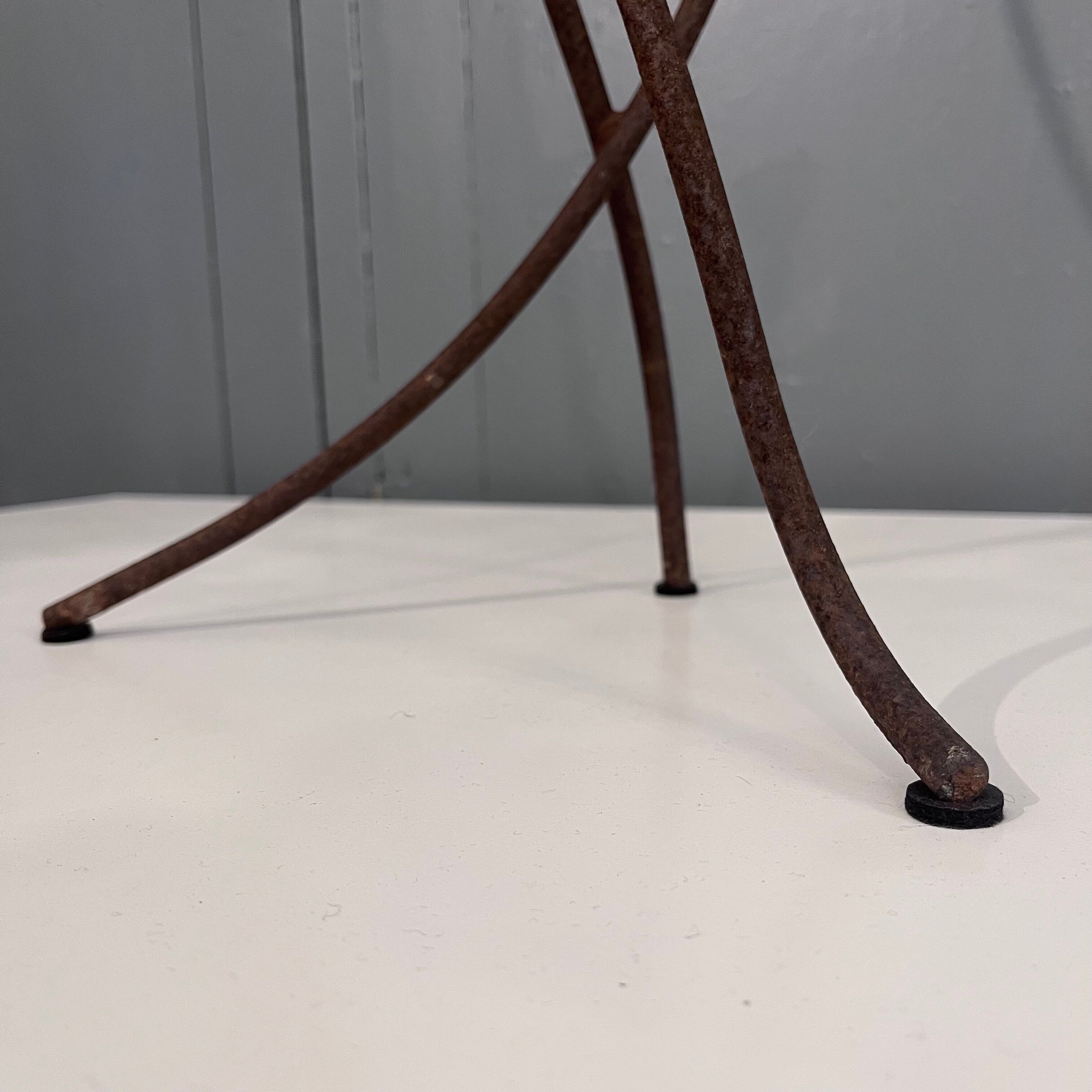 Brutalist tripod candle holder 1960
