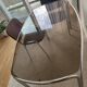 Space Age dining table in smoked glass & chrome