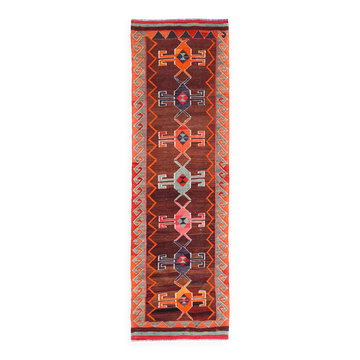 Tapis couloir kilim classique anatolien 3x11, 101x340 cm