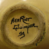 Lot of 2 ceramics Quimper Henriot and HB a vase and a milk pot