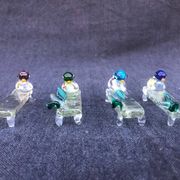 Set of Four Rare Vintage Murano Glass Knife Rests/Knife Holders, Italy, 1