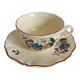 Tasse à thé et soucoupe vintage sarreguemines "agreste"