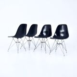 Set of 4 DSR Dining Chairs by Charles & Ray Eames for Herman Miller, 1970s