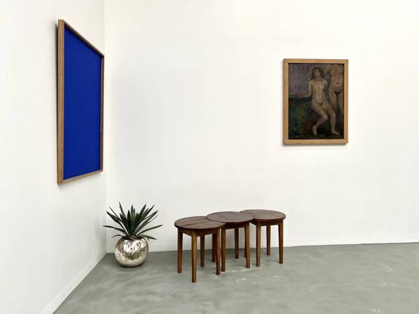 3 tables basses demi-lune, Danemark, années 60