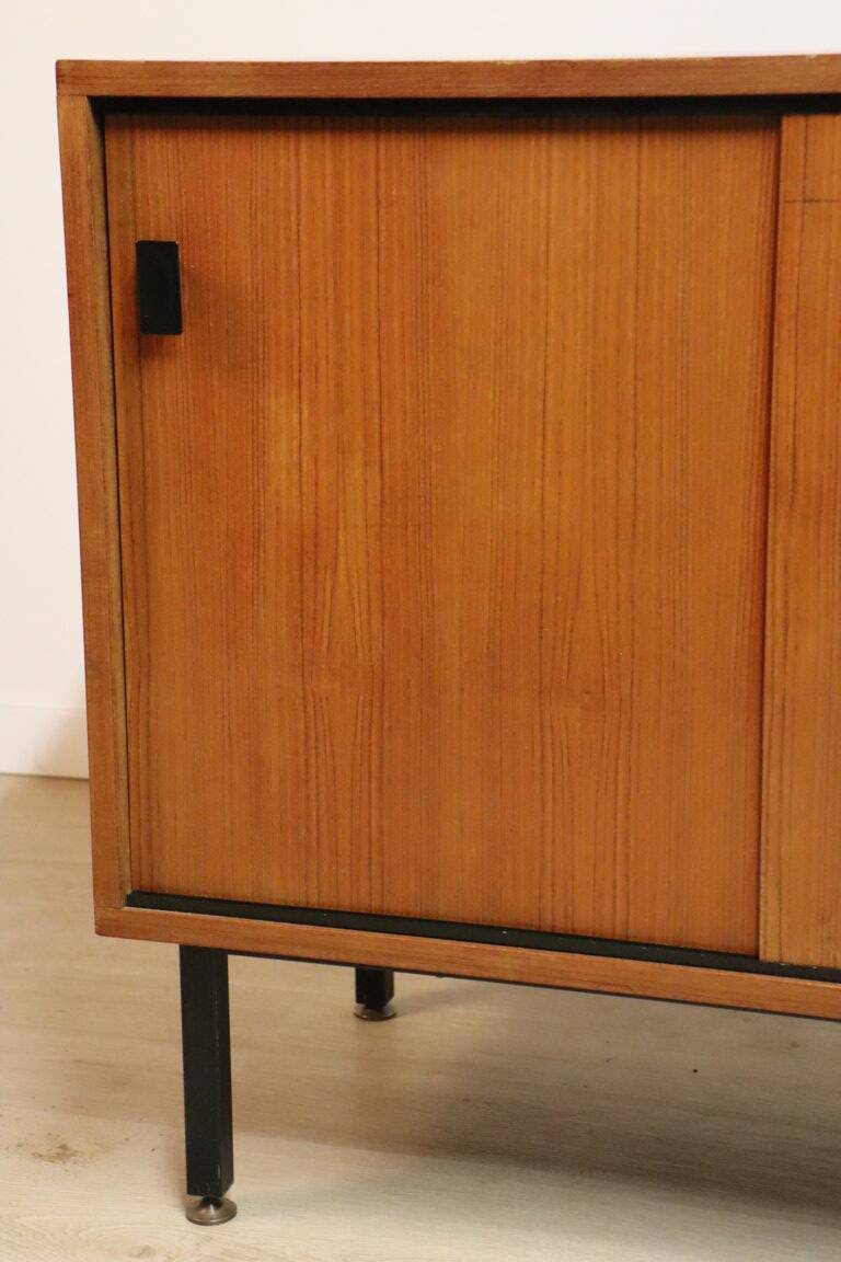 Vintage sideboard in wood and metal, 1960s