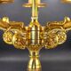 Bronze Bouillotte Lamp in Solid Empire Style Five Lights * Lucien Ga
