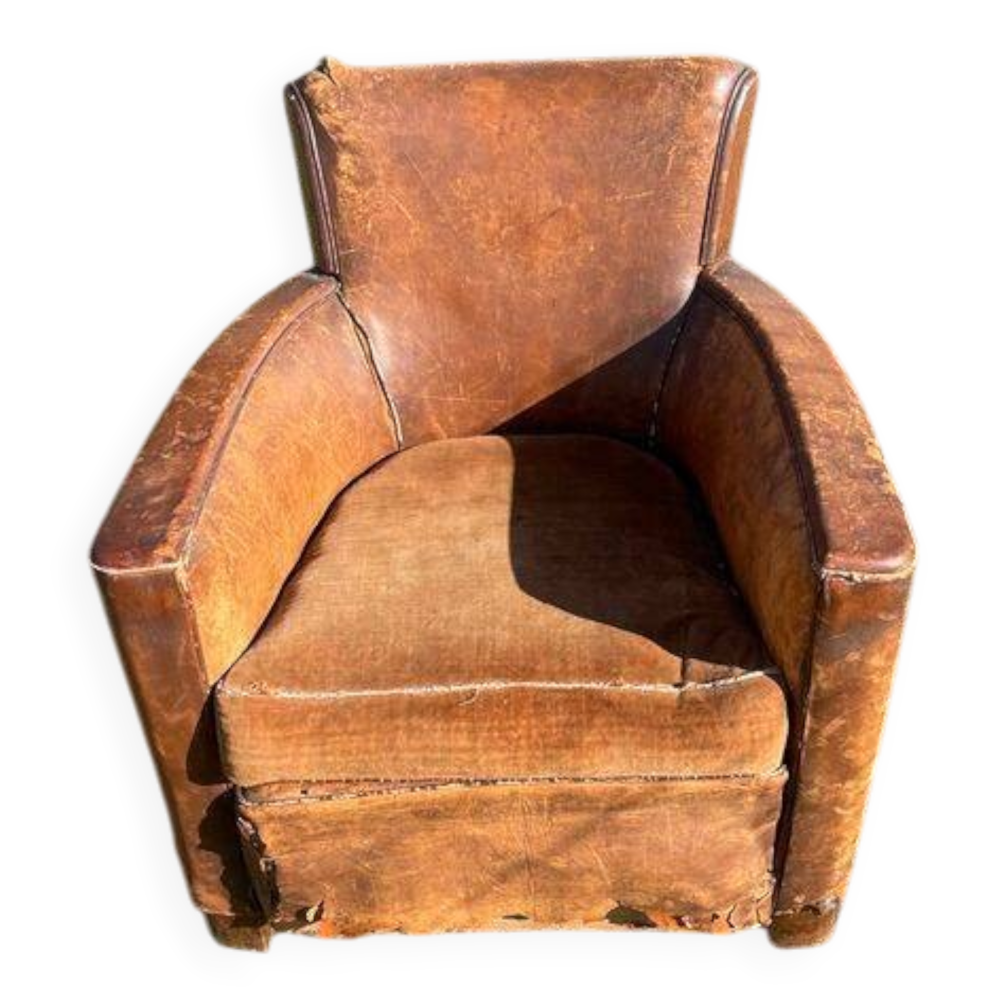 1930s leather club armchair