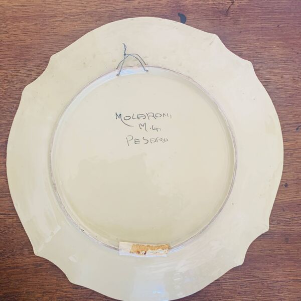 Grand plat signé Molaroni Pesaro Italie