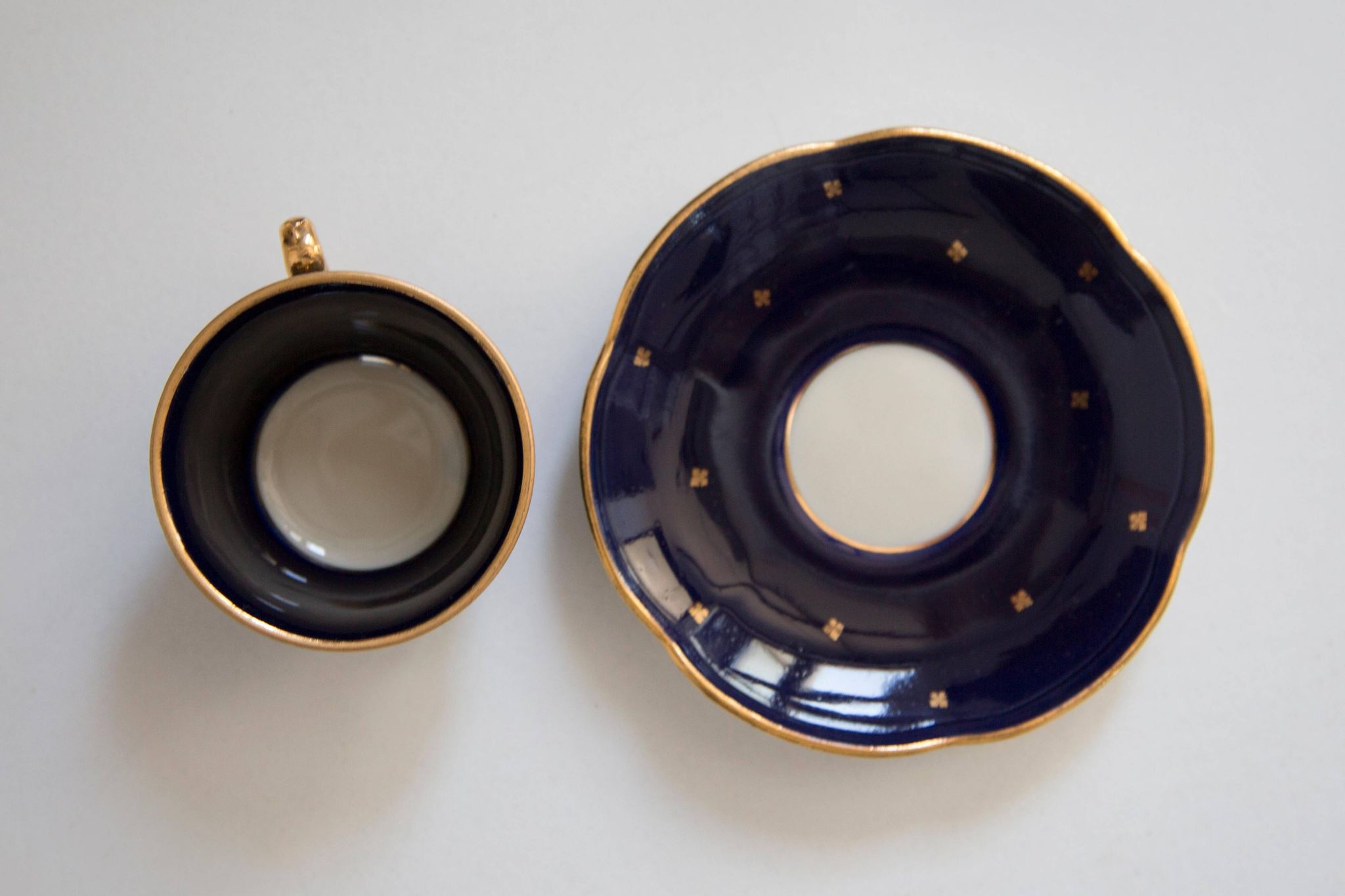 Painted porcelain tea and coffee service, mid-20th century, Poland, 1960.
