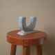 Ceramic candle holder candelabra candlestick handcrafted Abbaye ND country decoration