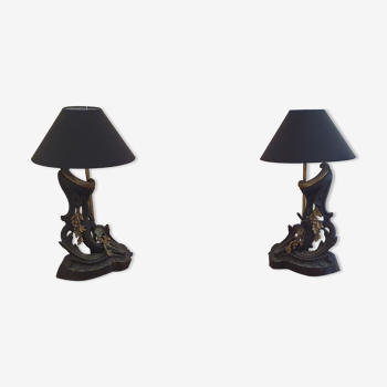 Pair of bronze lamps napoleon III