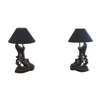 Pair of bronze lamps napoleon III
