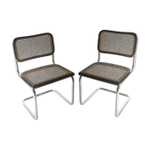 Pair of B32 Cesca chairs by Marcel Breuer