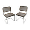 Pair of B32 Cesca chairs by Marcel Breuer