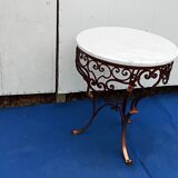 Vintage wrought iron pedestal table