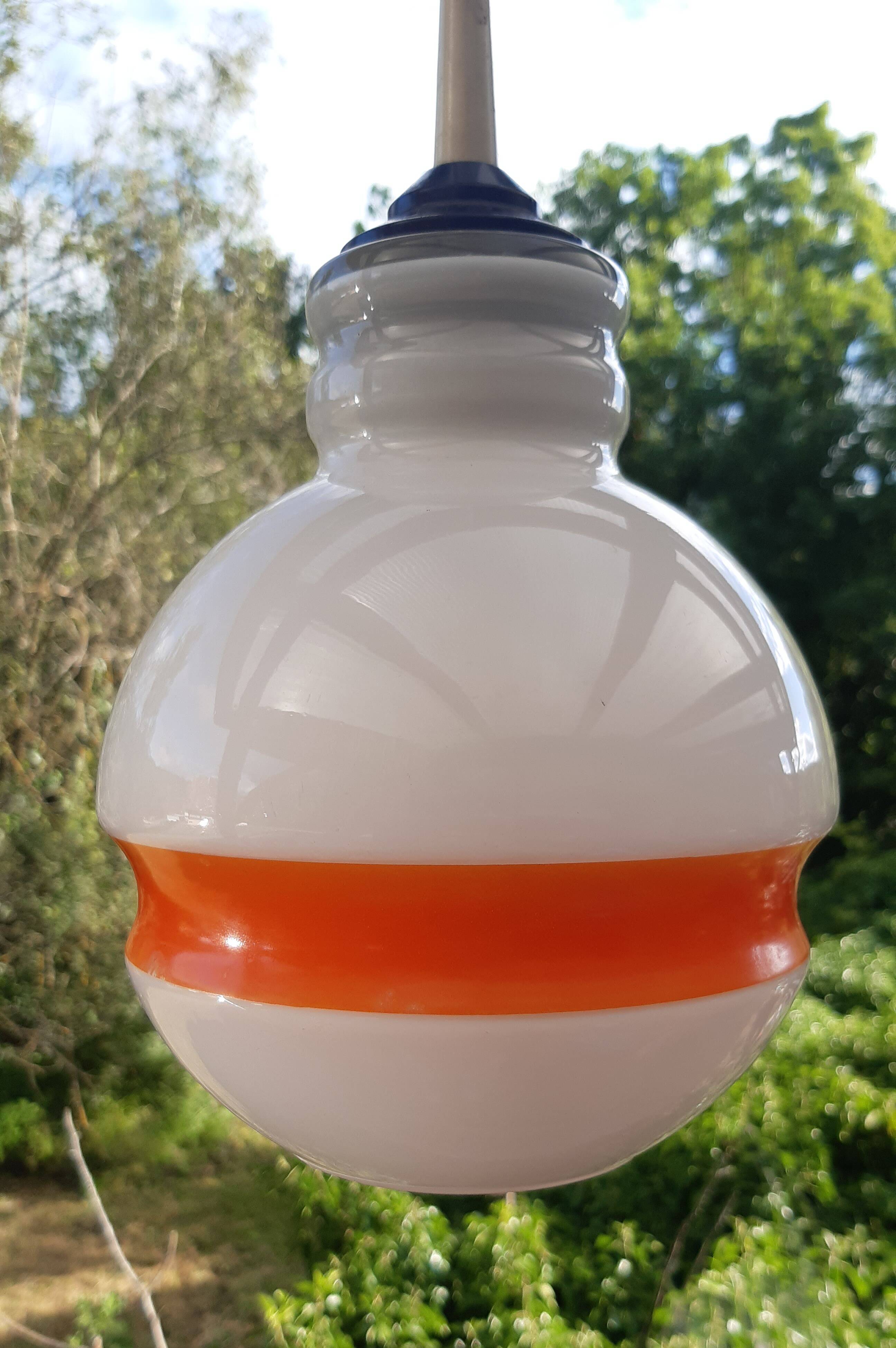 Vintage opaline pendant light