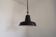 Enameled pendant workshop “reflecto-lux” hanging light, 1950s france