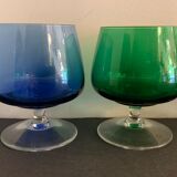 6 verres à pied en cristallin pour digestif ou cognac