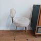Vintage 1960s/70s Pelfran style chair – White faux fur & Metal