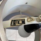 Metal, white and brass color pendant lamp by VEB 1960s