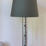Industrial lamp polished metal and fabric kaki vintage