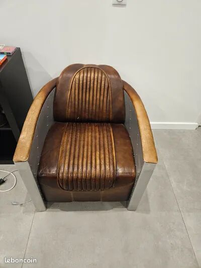 Aviation-style club armchair