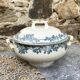 Earthenware soup tureen Ets Debray service Guadeloupe