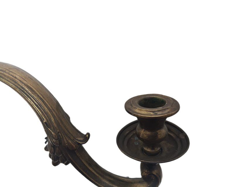 Antique bronze wall lamp, Germany, 1900s