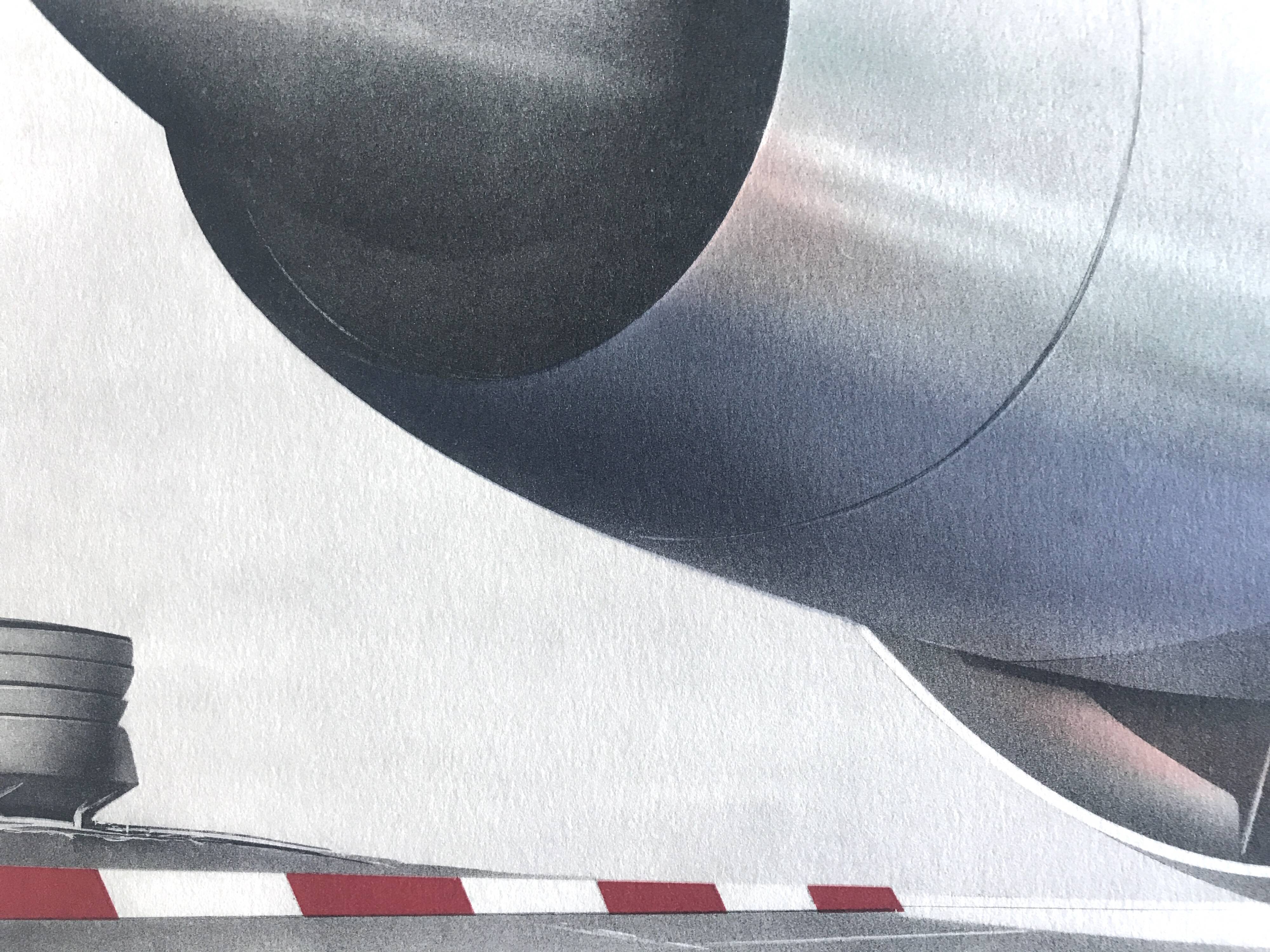 Original lithograph by Peter KLASEN, Aerodrome, 1978