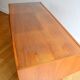 Scandinavian feet compass desk 1960 vintage teak