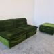 Paire de fauteuils modulables avec ottoman années 70