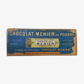 Boîte chocolat Menier bois